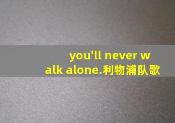 you'll never walk alone.利物浦队歌